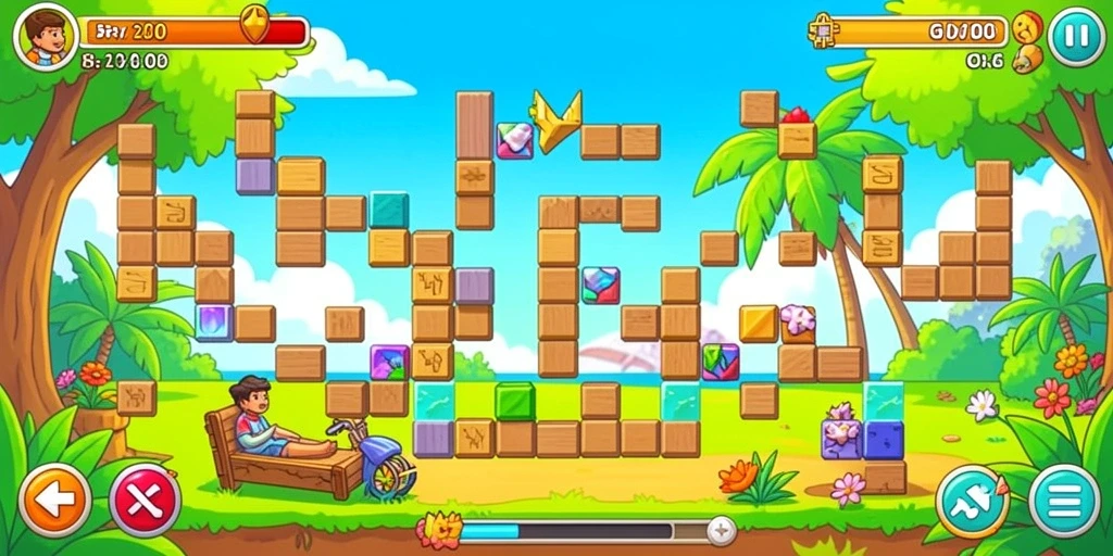 Pemandangan indah dari hutan dalam game AFAF.