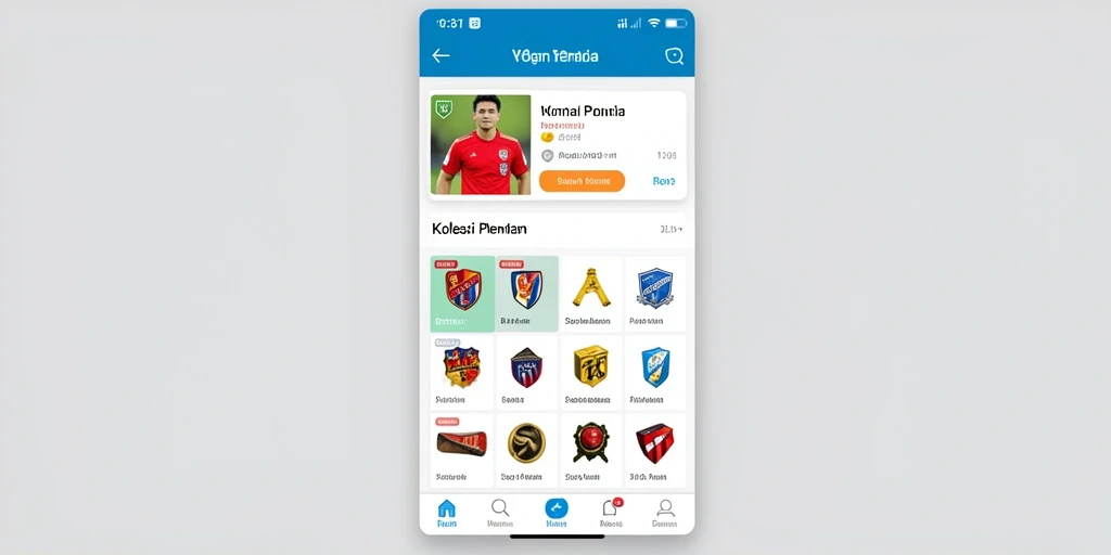 Tangkapan layar ketiga menampilkan sistem kostumisasi karakter.